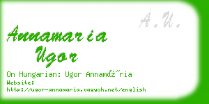 annamaria ugor business card